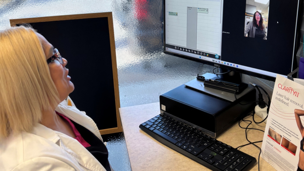 Nurse Practitioner speaking with client in Virtual consultation